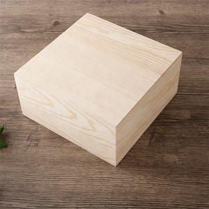Boîte en bois artisanale avec logo personnalisé, couvercle à charnières, en pin massif, boîte de rangement pour souvenirs, cadeau, cadre photo, bougie - Product Image 2
