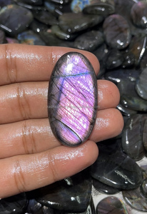 Wholesale Natural High Quality Multi Color Fire Spectrolite Labradorite Loose Gemstone Pear Rectangle Oval Cabochon Flat Back - Product Image 5