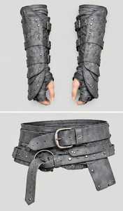 Disfraz de Guerrera de Cuero para Mujer con Hombreras de Piel y Conjunto de Armadura - Product Image 6