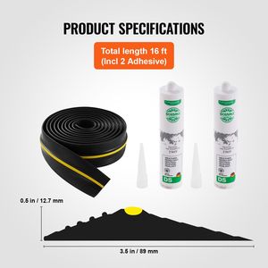 Kit Guarnizione Universale per Porta del Garage da 16 Piedi, Guarnizione Inferiore in PVC a Forma di U + Anello a O Combinato con Soglia per Porta del Garage - Product Image 6