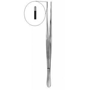 <b>Vital</b> DeBAKEY Tissue Forceps Tips 2mm Wide Overall Length 12in 30.5cm ZETOMEDPRO - Product Image 1