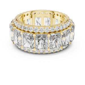 Anillo de Eternidad de Plata S925 con Moissanita, Corte Princesa, Engaste de Garras, Joyería para Aniversario de Bodas - Product Image 4