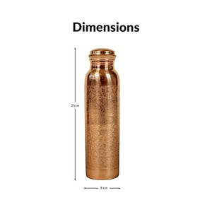 ขวดน้ำทองแดงลายตะวันออกแบบพกพาพร้อมฝาปิด - Product Image 2