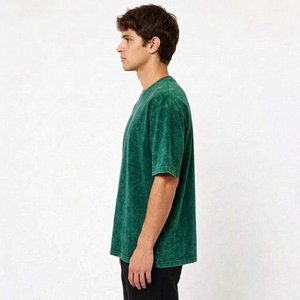 Custom 280gsm cotton mens <b>tshirt</b> Low MOQ for US Streetwear Brands with drop shoulder and dtg printing - Product Image 4