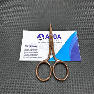 Tijeras de Bordado de Acero Inoxidable de 3.5 Pulgadas con Recubrimiento Marrón, Punta Fina, para Costura, Manualidades y Corte de Hilo - Product Image 3