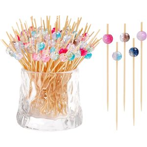 Paquete de 100 Palillos de Bambú de 4.7 Pulgadas de Largo para Cócteles, Aperitivos y Bebidas - Product Image 1