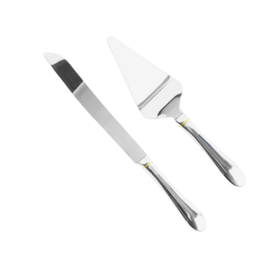 Kitchen <b>Accessories</b> Wedding Cake Tool Wooden Handle Stainless Steel Cake Server Knife and Server Set - Product Image 3