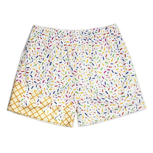 Men's Printed Ice Cream Pattern Shorts Elastic Waist Casual Breathable Short Shorts - Product Image 4