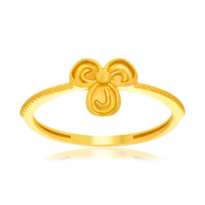 Artistic Bloom <b>Gold</b> <b>Ring</b> Elegant <b>Gold</b> Plated Floral Bow Design Adjustable Fashion <b>Ring</b> for Women Delicate <b>Vintage</b> Inspired <b>Ring</b> - Product Image 1