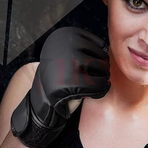 Nouveauté 2026 : Gants de combat MMA noirs entièrement rembourrés, épais, avec logo personnalisé, service OEM/ODM – Fournisseur de qualité - Product Image 5