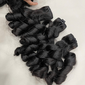 Extensions de cheveux naturels bruts traités à la vapeur, bouclés et rebondissants, noirs naturels, cheveux humains vietnamiens de luxe, prêts à être expédiés - Product Image 1