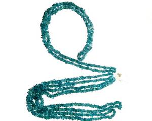 Perles d'apatite bleu ciel non taillées, perles de pierres précieuses naturelles en forme de petits nugettes, brin de 32 pouces - Product Image 2