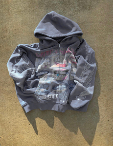 Sweat à capuche vierge en polyester pour sublimation, imprimable avec logo, effet délavé, streetwear personnalisé, imprimé faux décoloration, effet délavé à l'acide - Product Image 5
