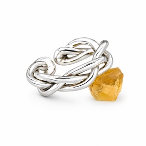 925 Sterling <b>Silver</b> Rope Knot <b>Ring</b> Handmade Adjustable Stackable Band Fashion Jewelry for Women - Product Image 1