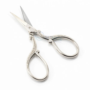 Best Quality Silver Scroll Embroidery <b>Scissors</b> Stainless Steel Sharp Blades for <b>Sewing</b> Tailors Beauty Professionals - Product Image 6