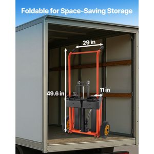 Transpallet Idraulico con Capacità di Carico di 450 Libbre, Sollevatore a Verricello, Stacker con Altezza Massima di Sollevamento di 39,4 Pollici, Carrello Elevatore con Tavolo da 39,4 Pollici - Product Image 6