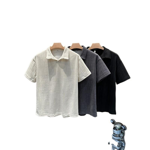 One Piece Dropshipping Summer Casual Fashion Light Luxury Polo Shirt Men's Lapel Business Short Sleeved Polo Shirt - Product Image 1