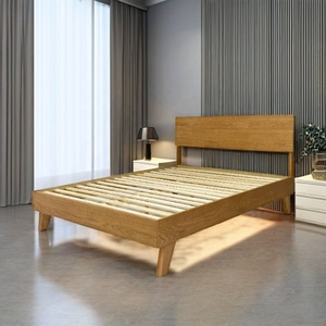 Marco de cama de madera maciza de roble al por mayor de Vietnam cama de plataforma cama de madera tamaño King dormitorio moderno estándares internacionales - Product Image 1