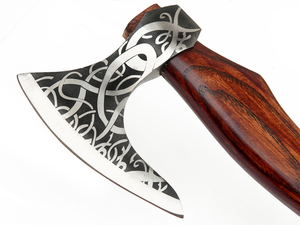 New Vikings <b>Axe</b> Best Gift Medieval Viking Hand Forged High Carbon Steel DIY Hatchet with Ash <b>Wood</b> Handle - Product Image 5
