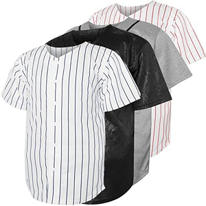 Maillot de baseball pour hommes et femmes, chemises de baseball personnalisables, uniforme de sport unisexe de haute qualité 100% polyester - Product Image 1