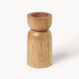 Bougeoir fait main en bois de manguier personnalisé en gros pour la décoration intérieure Cadeaux de Noël chauffe-plat décoratifs de Noël - Product Image 1