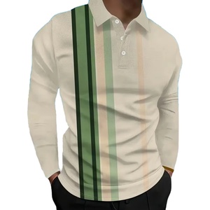 OEM เสื้อโปโลแนวธุรกิจของผู้ชายเสื้อยืดกอล์ฟสำหรับวัยกลางคนเสื้อไซส์ใหญ่แขนยาวระบายอากาศได้ดีดีไซน์ปกเสื้อถัก - Product Image 3