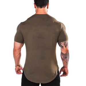 Camisetas de compresión personalizadas de último diseño para hombre, ajuste atlético, OEM, transpirables, con dobladillo curvo, ropa deportiva, camiseta muscular blanca - Product Image 4