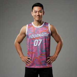 Nouveau Maillot de Basketball Homme 2026 100% Polyester Personnalisable avec Nom et Logo Sans Manches Imprimé Grande Taille Confortable - Product Image 1