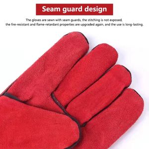 SAFETREE Guantes de soldadura de piel sintética de primera calidad de 14 pulgadas-Guantes de cuero resistentes al calor y a las chispas, equipo de seguridad duradero de Pakistán - Product Image 4