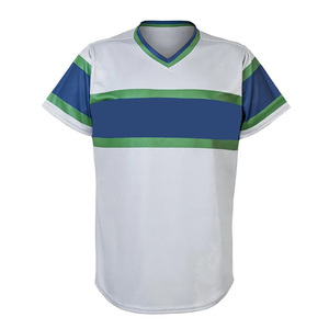 Uniforme de baseball pour homme, gris, marine, vert rayé, jersey sublimé, manches courtes, col en V, évacuation de l'humidité, coupe régulière, toutes saisons - Product Image 6
