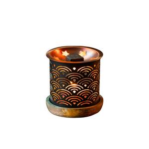 Brûleur d'encens électrique de luxe pour la maison et le bureau, porte-encens en cristal en forme de cube, brûleur d'encens géométrique blanc - Product Image 3