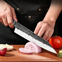 Couteau de chef japonais Kuchenmesser Black Tsuchime Finish, acier Damas VG10 67 couches, manche en bois, ensemble de couteaux de cuisine Kiritsuke