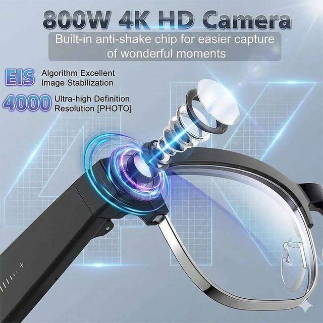 New AI Smart Glasses 4K 8Mp HD Camera Video 1080P 100+ Languages Translation Wifi Sunglasses  Call Music Men Women