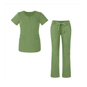 Tenues d'hôpital, uniformes d'infirmières, manches courtes, tricot en spandex, respirant, confortable, logo/taille/couleur personnalisés - Product Image 2