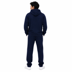 High Quality Blank Color Oversized Men's Zip Hoodies & Flare Sweatshirts & pants set Unisex Plus size tracksuit & Joggers Set - Product Image 3