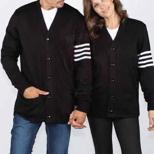 Custom Fraternity Sorority Knitted Cardigan Cotton <b>Fleece</b> Greek Embroidery Logo V Neck Men's Women's <b>Sweater</b> Long Sleeve C Wear - Product Image 4