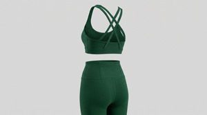 Ensembles de sport et de fitness pour femmes, vêtements de sport, ensemble soutien-gorge asymétrique et pantalon, tenue de yoga, ensemble de sport pour femmes - Product Image 5