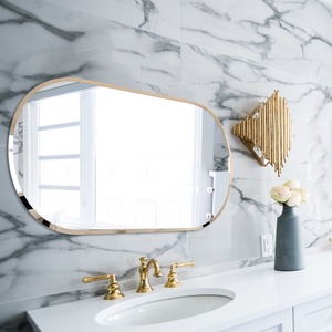 Scandinavian Frameless Beveled Asymmetrical Shape Bathroom <b>Wall</b> <b>Mirror</b> Modern Decorative Premium Glass <b>Mirror</b> Minima INDIAN - Product Image 3
