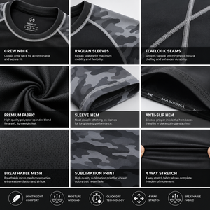 T-shirt de compression personnalisé pour homme, séchage rapide, extensible, coupe ajustée, sportif, pour entraînement en salle de sport, performance, sous-vêtement technique, haut de sport OEM - Product Image 3