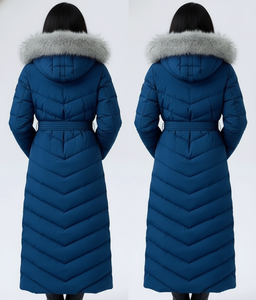 Vente en gros de manteaux d'hiver chauds pour femmes, veste matelassée longue à capuche personnalisée, fabricant de manteaux en duvet pour femmes - Product Image 3