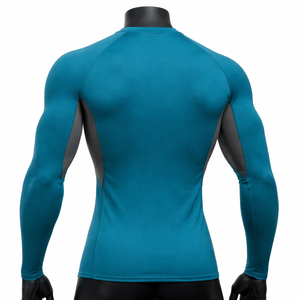 T-shirt de compression pour homme, séchage rapide, tissu extensible, logo personnalisé OEM, vente en gros, faible MOQ - Product Image 2