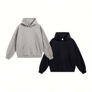 H5524 Nuevo Diseño Streetwear al por Mayor, Sudaderas con Capucha Personalizadas para Hombre y Mujer, 430 Gsm, Mezcla de Algodón, Cierre de Cremallera, Talla Grande - Product Image 1