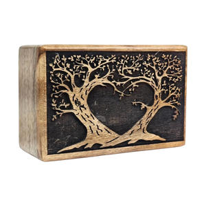 Cheap Handmade Wooden Keepsake <b>Box</b> for Jewelry, Trinkets, Accessories and Precious <b>Memories</b> with Rustic Antique Style - Product Image 4