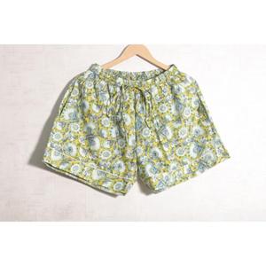 Conjunto de Pijama de Algodón con Estampado Artesanal, Ropa de Dormir Corta para Mujer, Hecho a Mano en India, Ropa Suave para Estar en Casa - Product Image 3