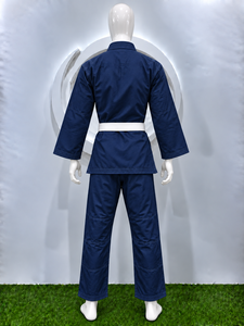 Premium Blue BJJ Gi Uniform Adult Brazilian Jiu Jitsu Kimono Reinforced Knee Pants White Belt Custom Grappling Training Wear - Product Image 6