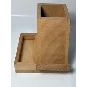 Table Organiser Pen Holder Mobile Holder Mango Wood Sturdy Durable Storage Organizer Table Decor Office Home Use - Product Image 2