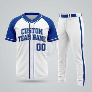 Uniformes de béisbol al por mayor, de malla de poliéster, con logotipos personalizados para equipos estadounidenses, tallas S-XL, con botones completos, para usar en partidos. - Product Image 6