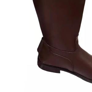 Bota de Montar para Caballo, de Cuero Sintético de Color Sólido, Protección Completa para Montar a Caballo - Product Image 4
