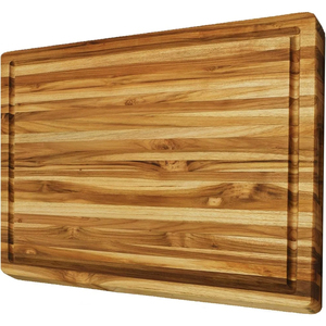 Tabla de Cortar de Madera de Acacia Natural Premium, Ecológica, Apta para Lavavajillas, con Asas, Utensilios de Cocina para Carne y Verduras - Product Image 1