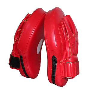 OEM Boxing Gear Red Leather Boxing <b>Focus</b> <b>Pads</b> Hook & Loop Closure Sparring Training Gear for Adults Martial Arts Use - Product Image 5